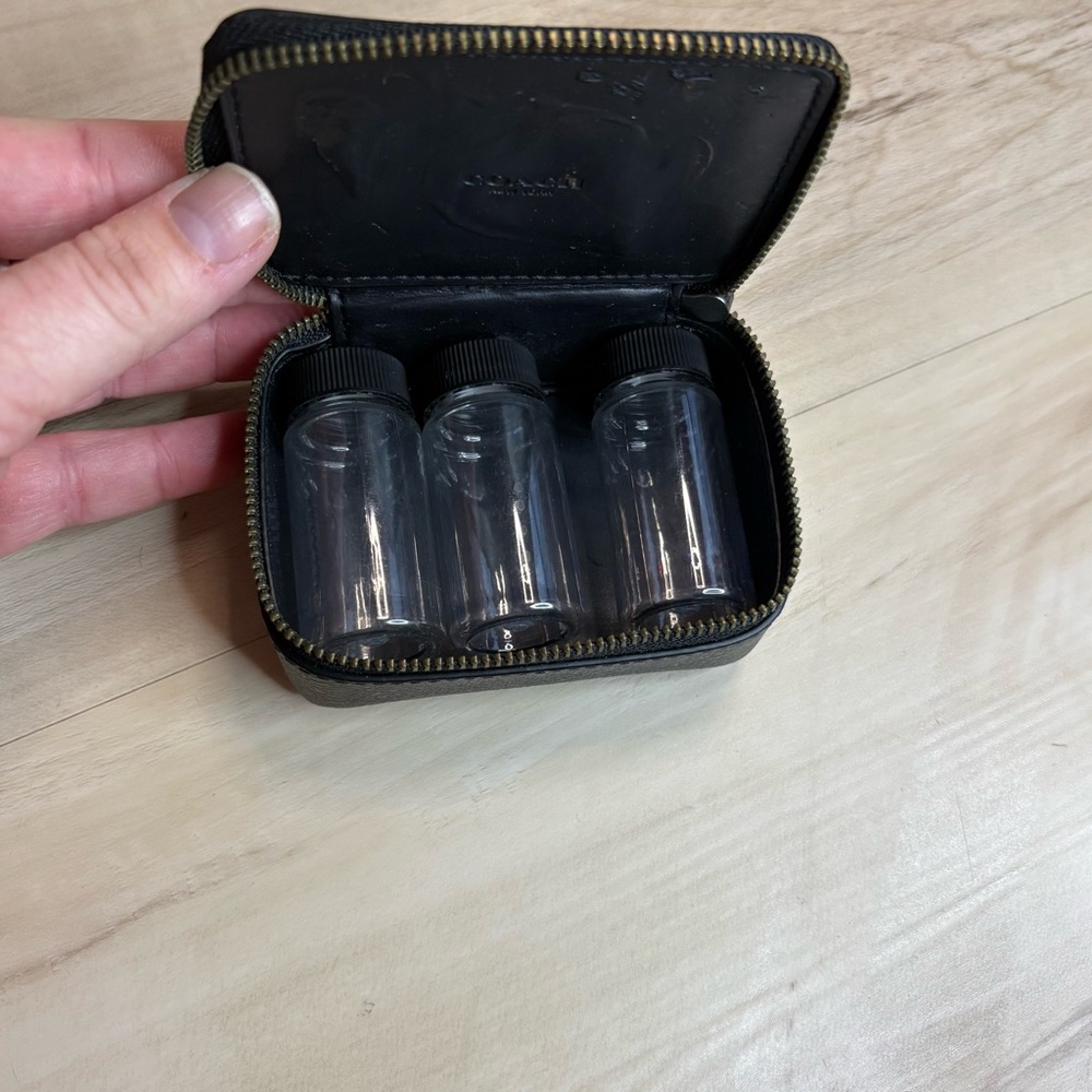 Coach Men's Green and Black Camouflage Triple Bottle Pill Box RARE - Picture 4 of 7